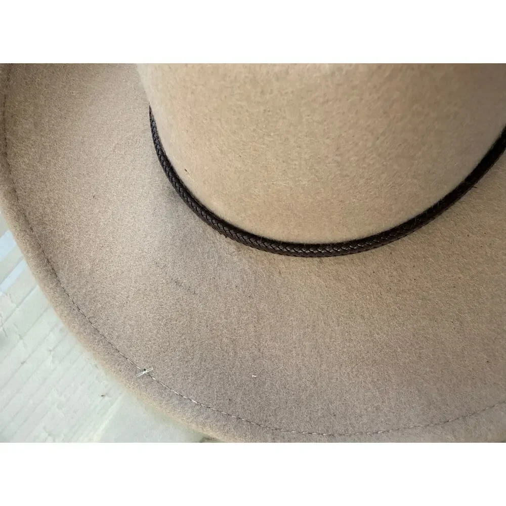 House of Harlow 1960 ladies wool cowboy hat beige